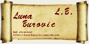 Luna Burović vizit kartica